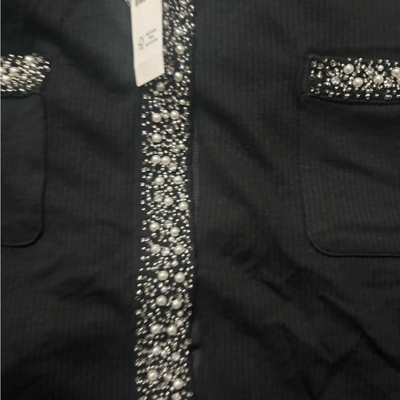 J. Crew Black Cardigan with Pearl Embellishments - Picture 3 of 3